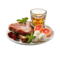 ai genererad frukost, frukost med transparent bakgrund png