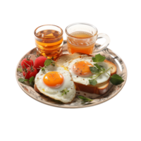 ai genererad frukost, frukost med transparent bakgrund png