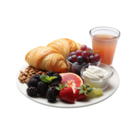 ai généré petit-déjeuner, petit déjeuner avec transparent Contexte png