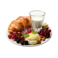 ai generado desayuno, desayuno con transparente antecedentes png