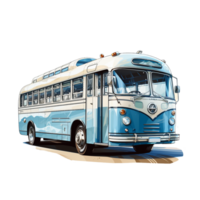 AI generated Bus, Bus With Transparent Background png