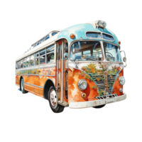 AI generated Bus, Bus With Transparent Background png