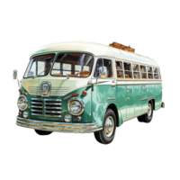 AI generated Bus, Bus With Transparent Background png