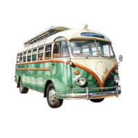 AI generated Bus, Bus With Transparent Background png