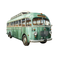 AI generated Bus, Bus With Transparent Background png