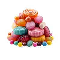 ai généré bonbons, bonbons avec transparent Contexte png