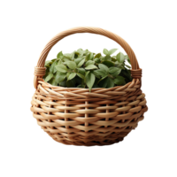 AI generated Basket, Transparent Background png