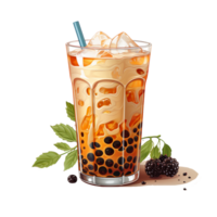 AI generated Bubble Tea, Bubble Tea With Transparent Background png