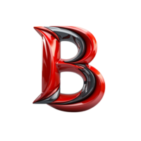 AI generated B logo, B Alphabet bold color png