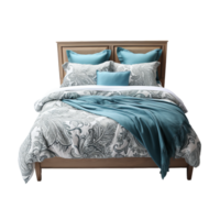 AI generated Bed, Transparent Background png