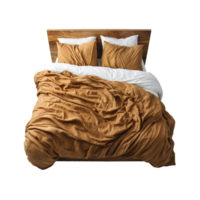 AI generated Bed, Transparent Background png