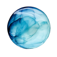 AI generated Blue watercolor round stain png