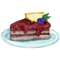 Chocolate and strawberry cream cake png