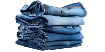 ai generiert Blau Denim Jeans Textur Overlay auf transparent Hintergrund png