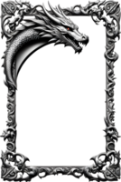 Dragon Border Frame PNG Transparent Background