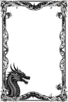 Dragon Border Frame PNG Transparent Background