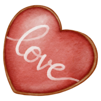 Koninklijk suikerglazuur koekjes voor Valentijnsdag dag. schattig rood kleur. png