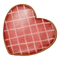 reale glassatura biscotti per San Valentino giorno. carino rosso colore. png