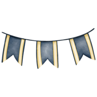 golden and dark blue ribbon png