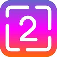 Two Glyph Gradient Icon vector
