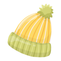 Cartoon style wool hat, bright colors png