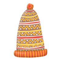 Cartoon style wool hat, bright colors png