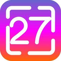 Twenty Seven Glyph Gradient Icon vector