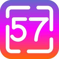 Fifty Seven Glyph Gradient Icon vector