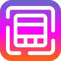 Layout Glyph Gradient Icon vector