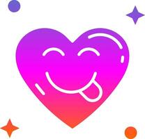Tongue Glyph Gradient Icon vector