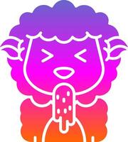 Vomit Glyph Gradient Icon vector