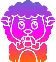 Angry Glyph Gradient Icon vector