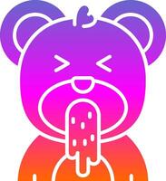 Vomit Glyph Gradient Icon vector