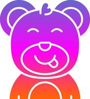 Tongue Glyph Gradient Icon vector