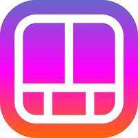 Layout Glyph Gradient Icon vector