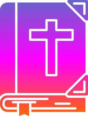Bible Glyph Gradient Icon