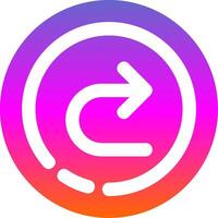 Forward Glyph Gradient Icon vector