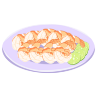 grilled shrimp on a white background png