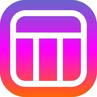 Layout Glyph Gradient Icon vector