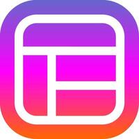 Layout Glyph Gradient Icon vector