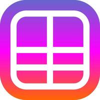 Layout Glyph Gradient Icon vector