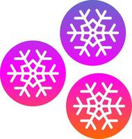 bola de nieve glifo degradado icono vector