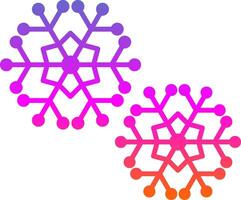 Snowflakes Glyph Gradient Icon vector