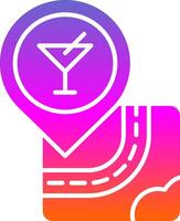 Bar Glyph Gradient Icon vector