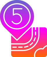 Five Glyph Gradient Icon vector