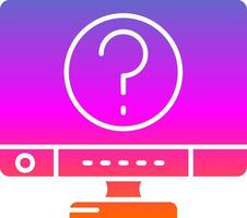 Question Glyph Gradient Icon vector