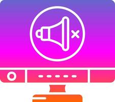 Mute Glyph Gradient Icon vector