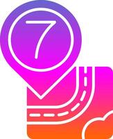 Seven Glyph Gradient Icon vector