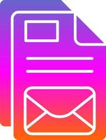 Email Glyph Gradient Icon vector