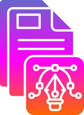 Vector Glyph Gradient Icon